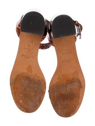 Givenchy Crocodile Studded Accents Sandals