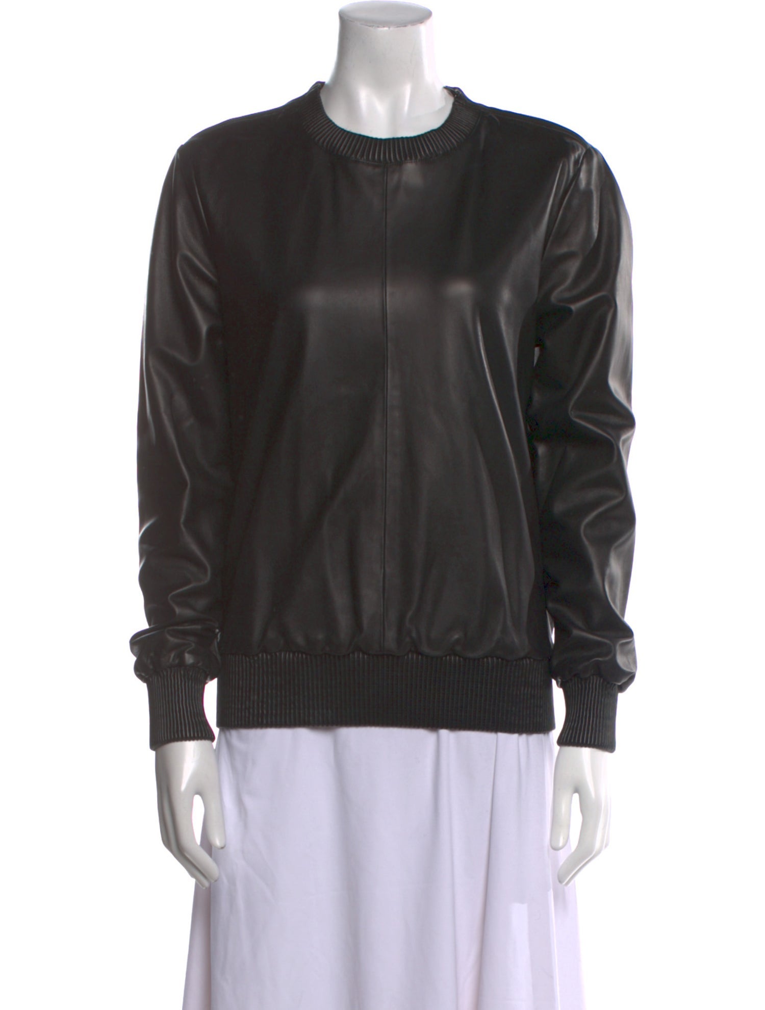 Givenchy Leather Crew Neck Sweatshirt