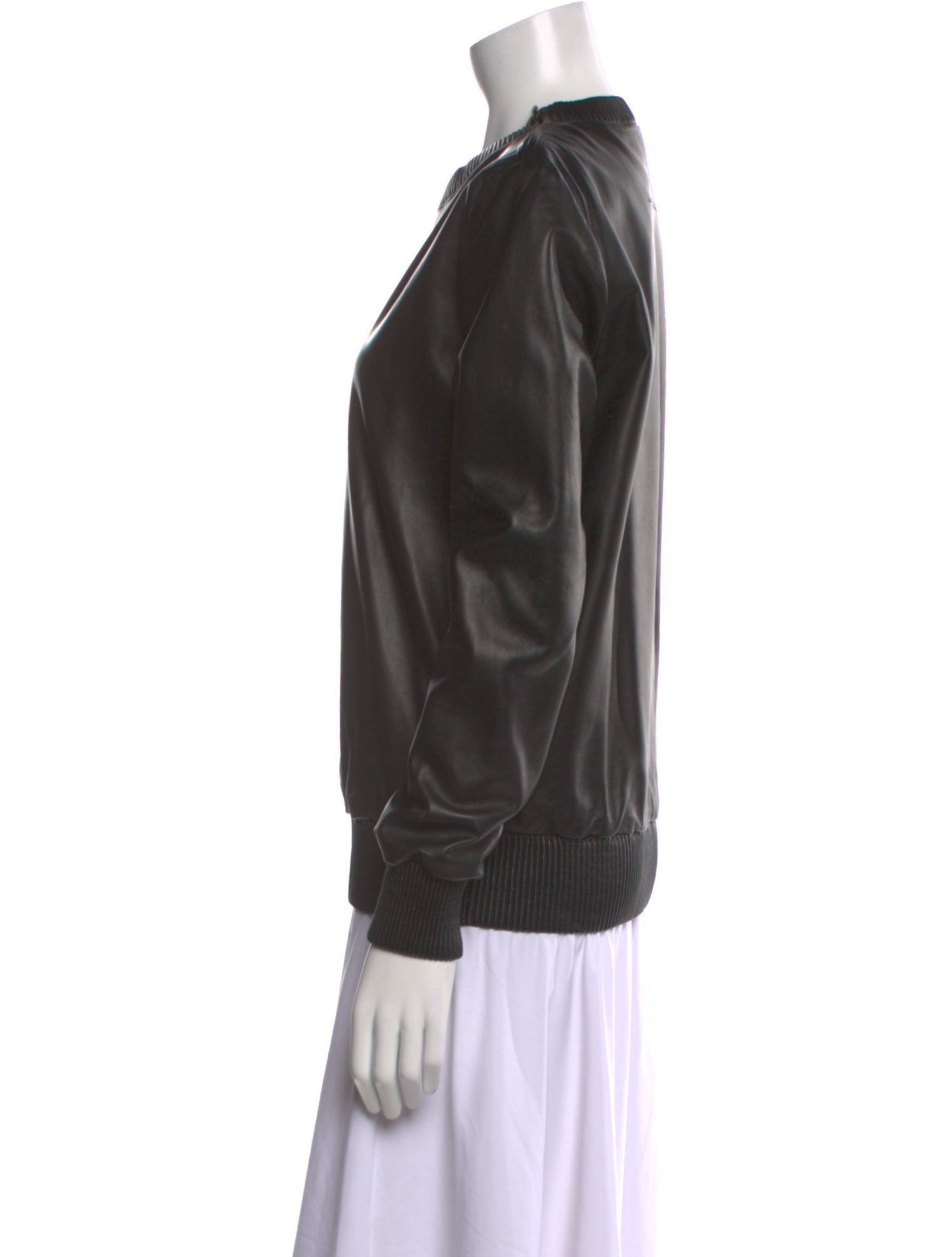 Givenchy Leather Crew Neck Sweatshirt