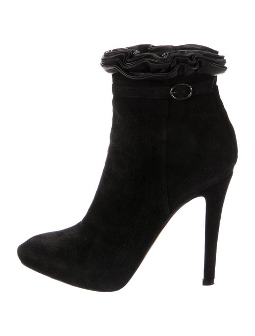 Givenchy Suede Ruffle Embellishment Boots