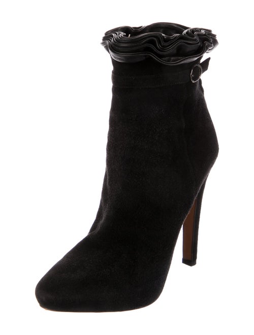 Givenchy Suede Ruffle Embellishment Boots