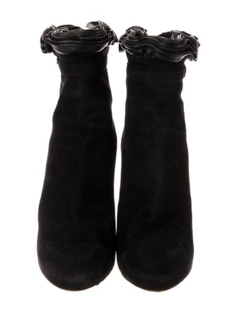 Givenchy Suede Ruffle Embellishment Boots