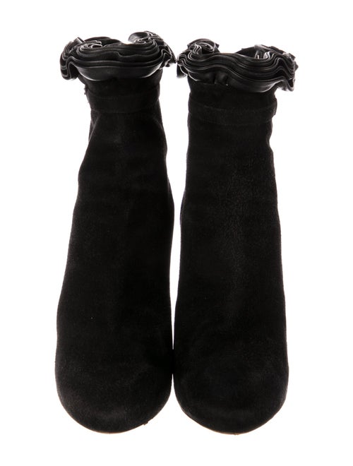Givenchy Suede Ruffle Embellishment Boots