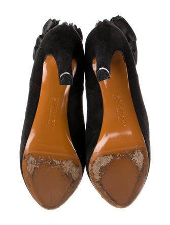 Givenchy Suede Ruffle Embellishment Boots