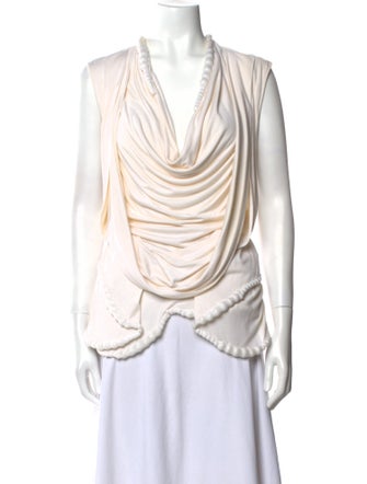 Givenchy Cowl Neck Sleeveless Blouse
