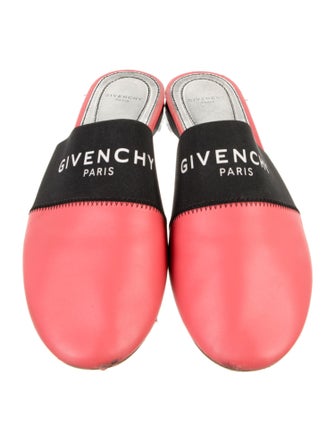Givenchy Signature Logo Leather Mules