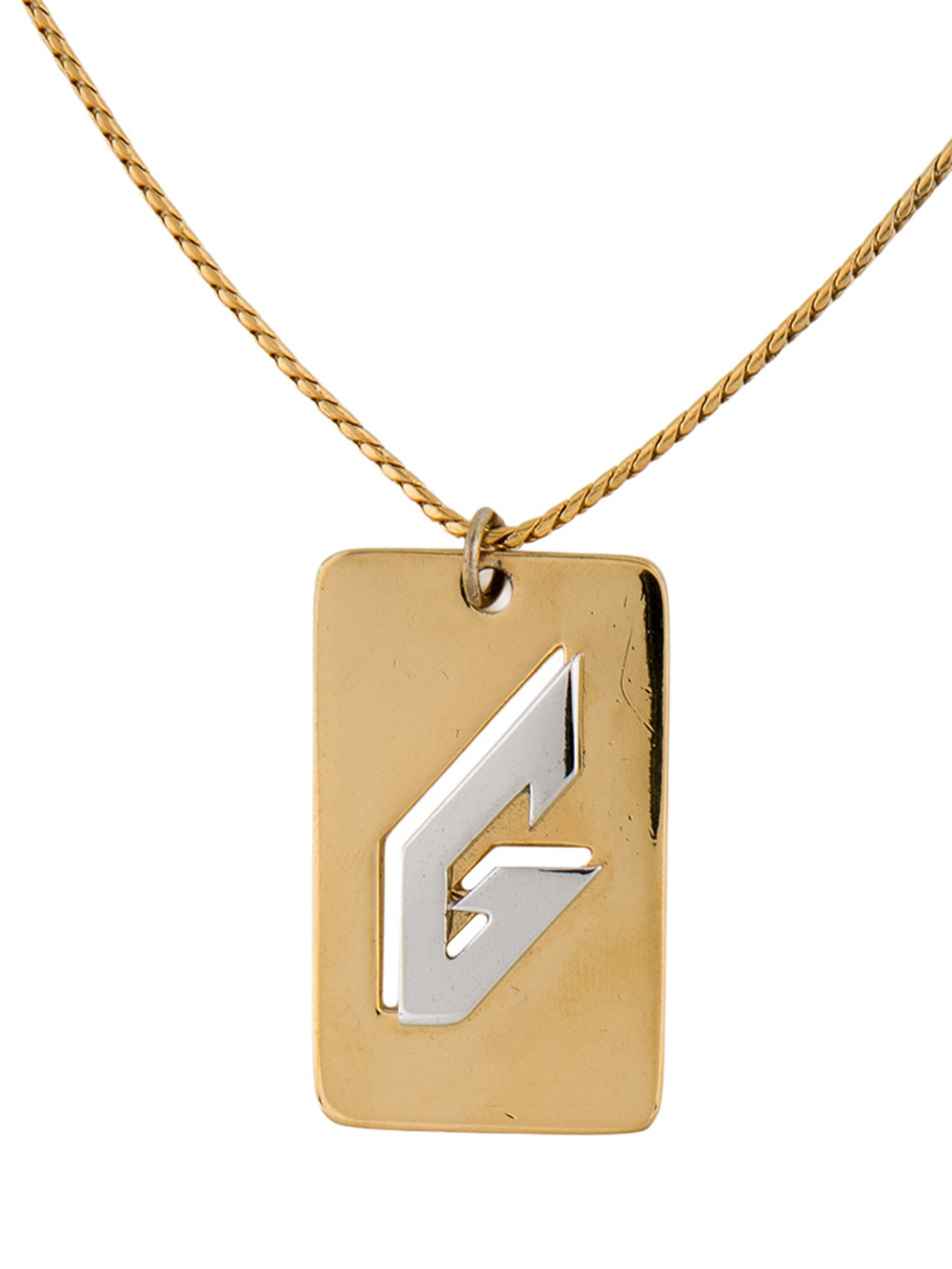 Givenchy Two Tone Pendant Necklace