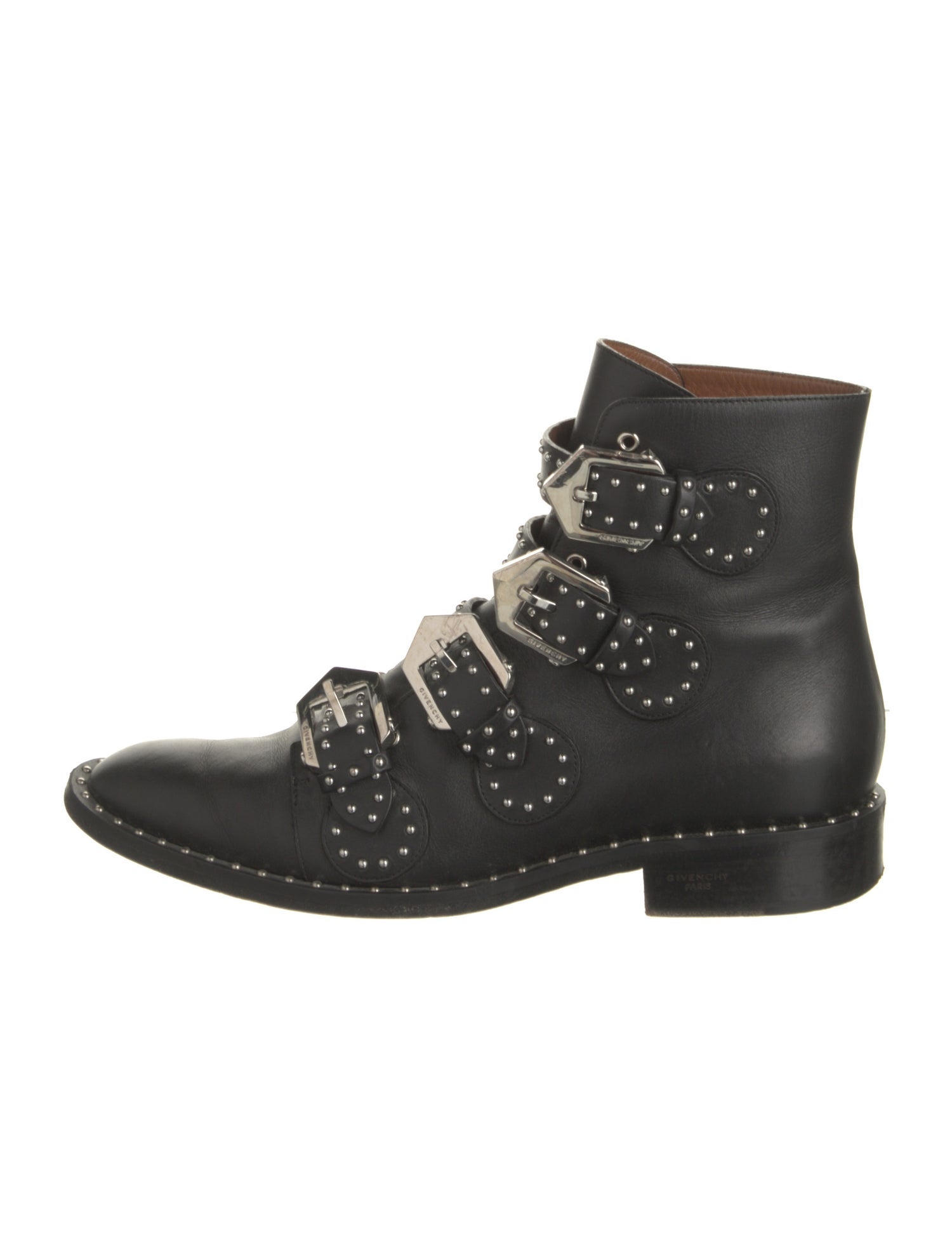 Givenchy Leather Studded Accents Combat Boots