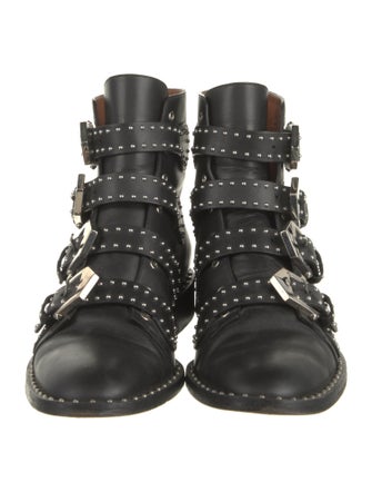 Givenchy Leather Studded Accents Combat Boots