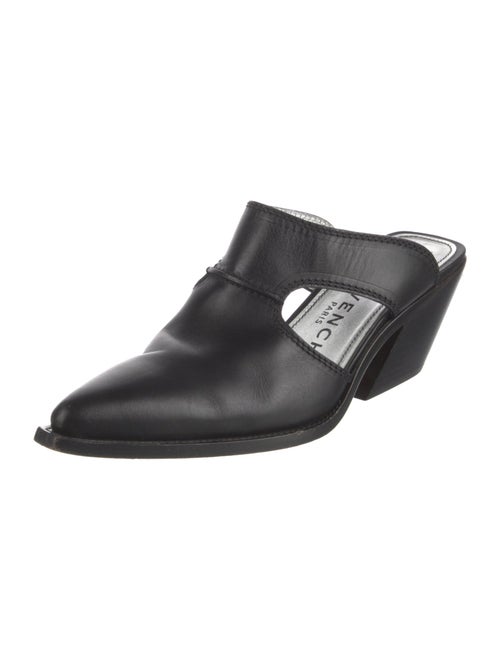 Givenchy Leather Cutout Accent Mules