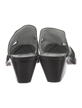 Givenchy Leather Cutout Accent Mules