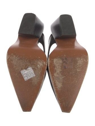 Givenchy Leather Cutout Accent Mules