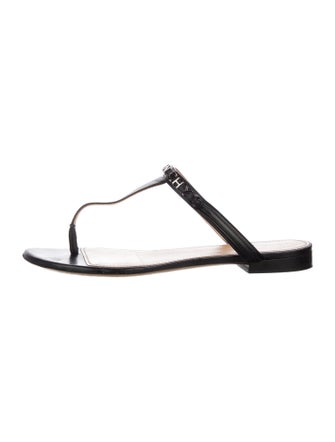 Givenchy Leather T-Strap Sandals