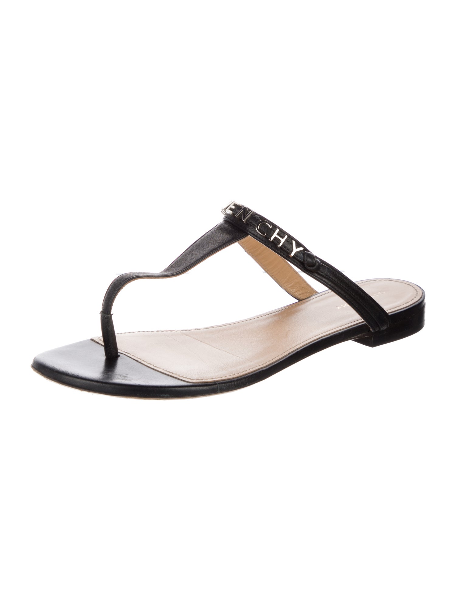 Givenchy Leather T-Strap Sandals