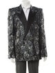 Givenchy Silk Floral Print Blazer
