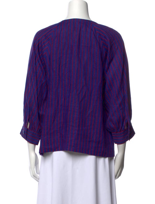 Givenchy Striped Scoop Neck Blouse