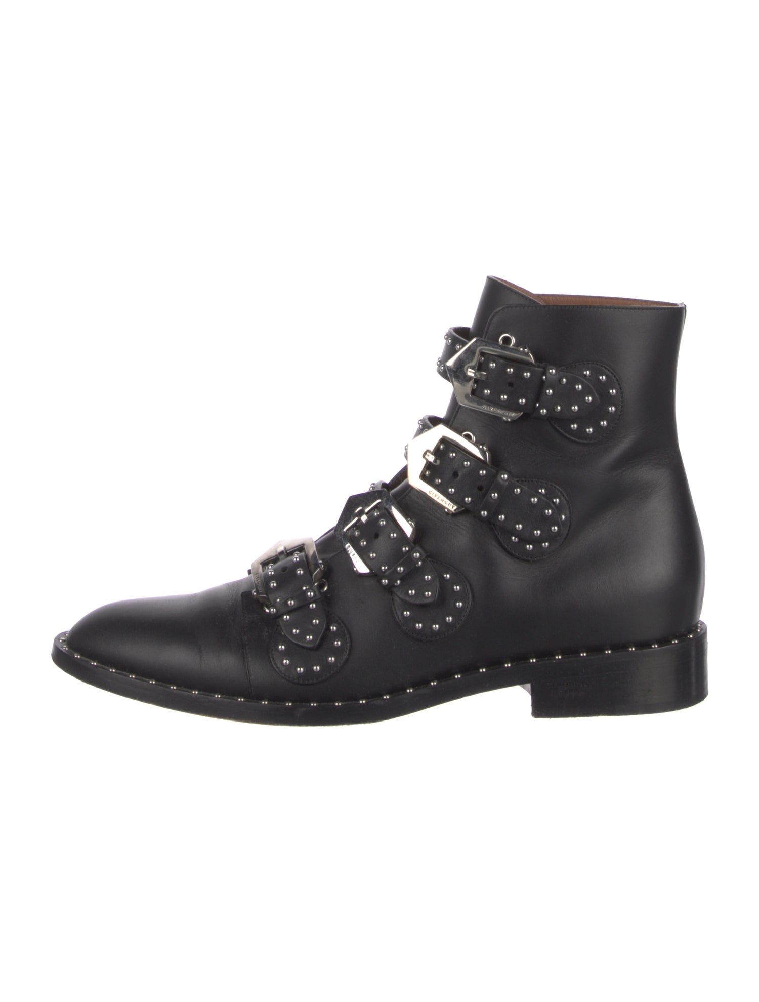 Givenchy Leather Studded Accents Combat Boots
