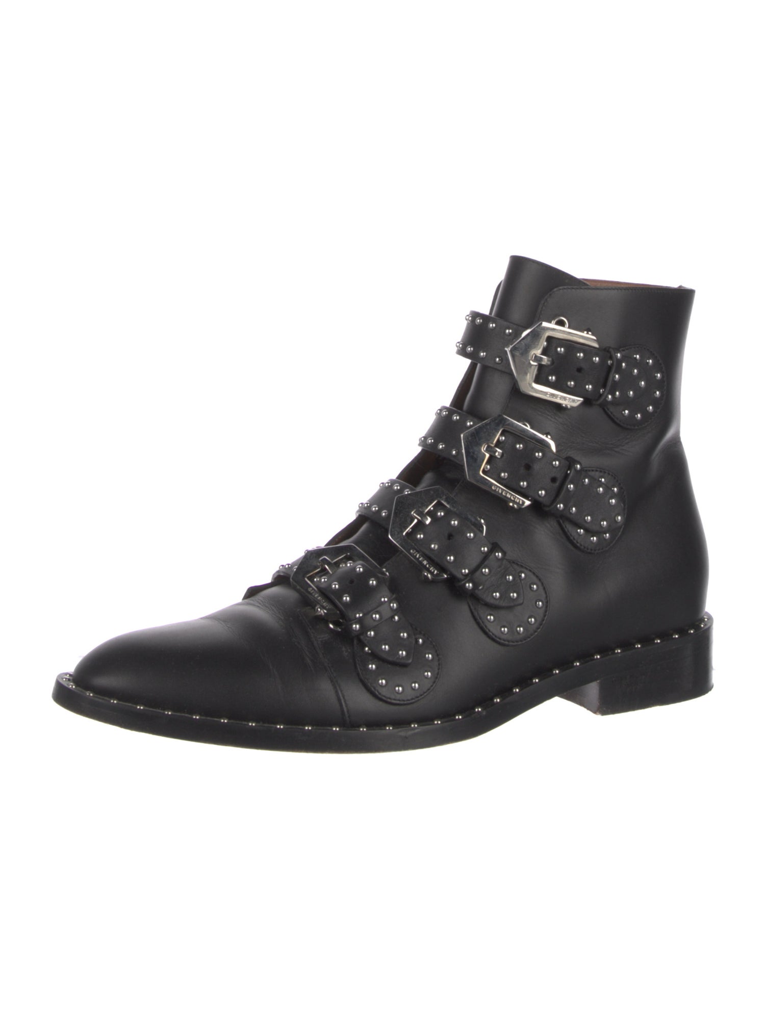 Givenchy Leather Studded Accents Combat Boots