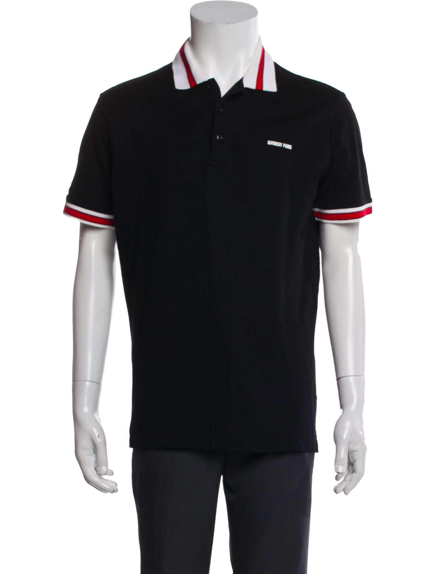 Givenchy Striped Crew Neck Polo Shirt