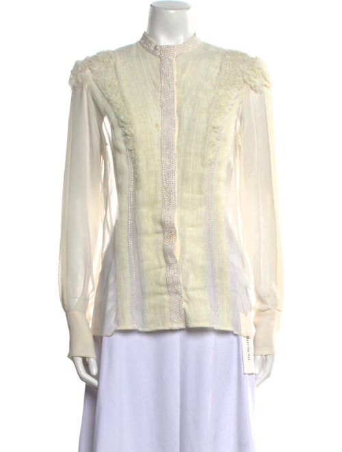 Givenchy Silk Mock Neck Blouse