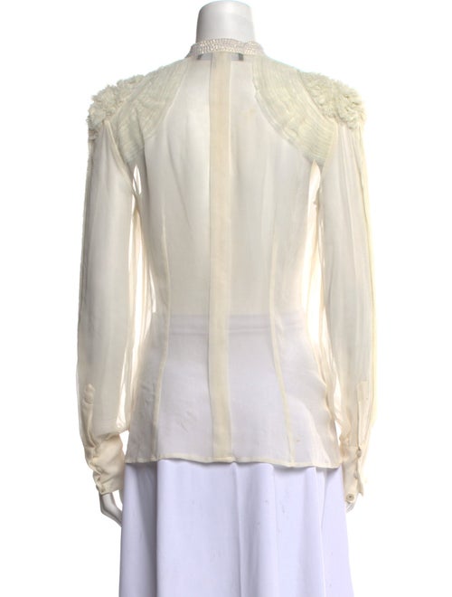 Givenchy Silk Mock Neck Blouse
