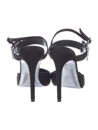 Givenchy Satin Crystal Embellishments Slingback Pumps