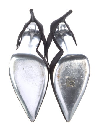 Givenchy Satin Crystal Embellishments Slingback Pumps