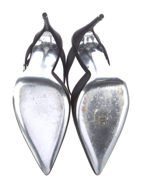 Givenchy Satin Crystal Embellishments Slingback Pumps