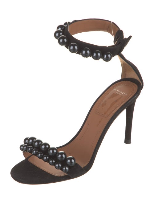 Givenchy Suede Beaded Accents Sandals