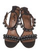 Givenchy Suede Beaded Accents Sandals