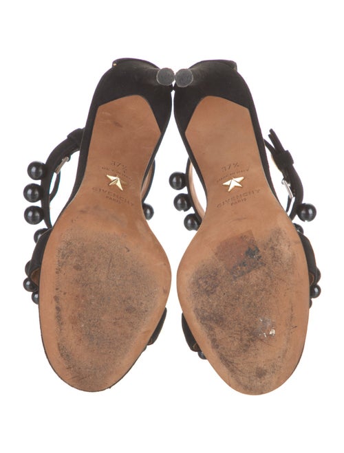 Givenchy Suede Beaded Accents Sandals