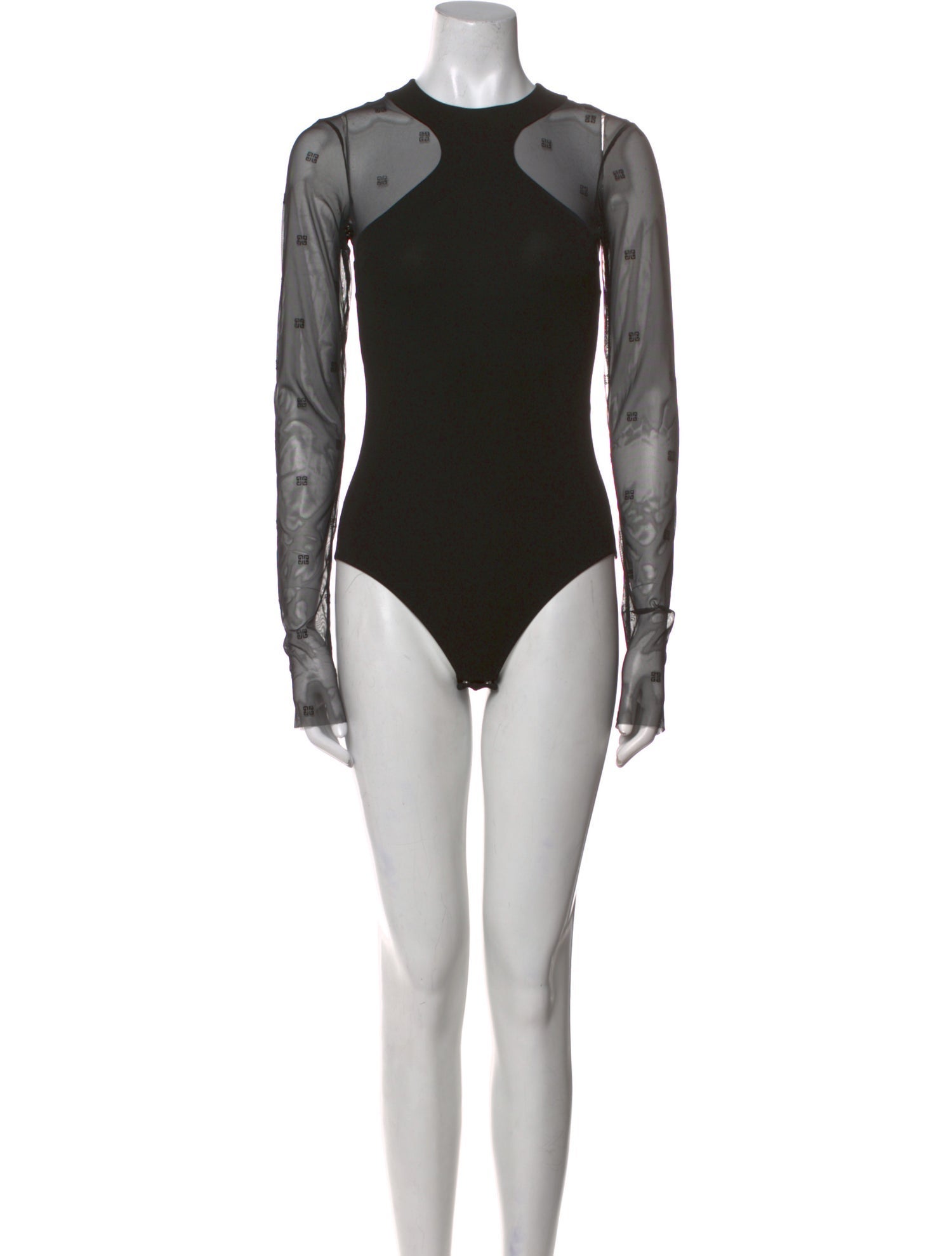 Givenchy Mock Neck Long Sleeve Bodysuit