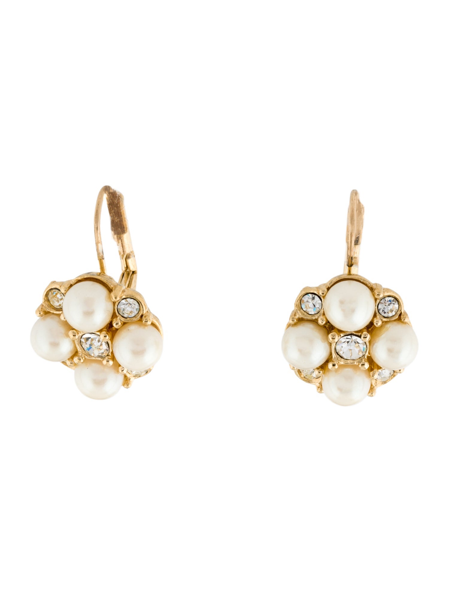 Givenchy Faux Pearl & Crystal Drop Earrings