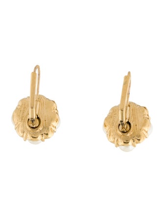 Givenchy Faux Pearl & Crystal Drop Earrings