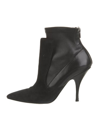 Givenchy Suede Leather Trim Embellishment Sock Boots