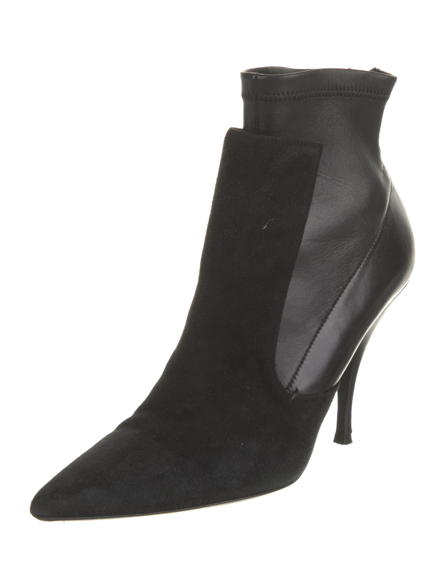 Givenchy Suede Leather Trim Embellishment Sock Boots