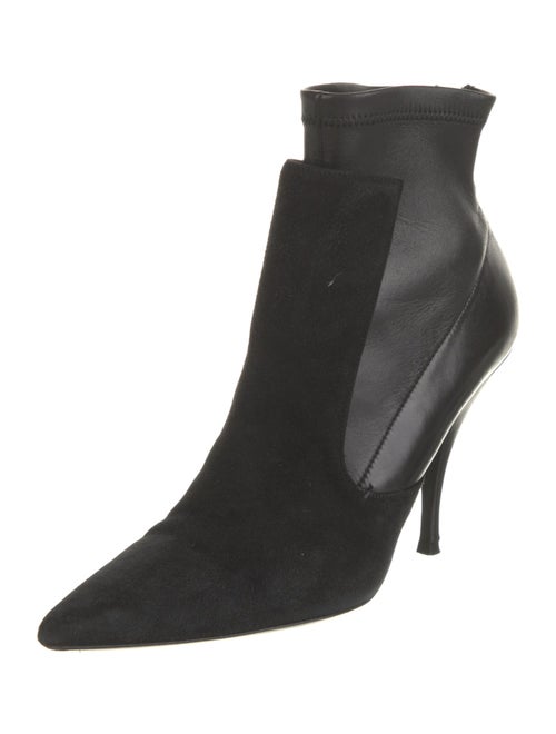 Givenchy Suede Leather Trim Embellishment Sock Boots