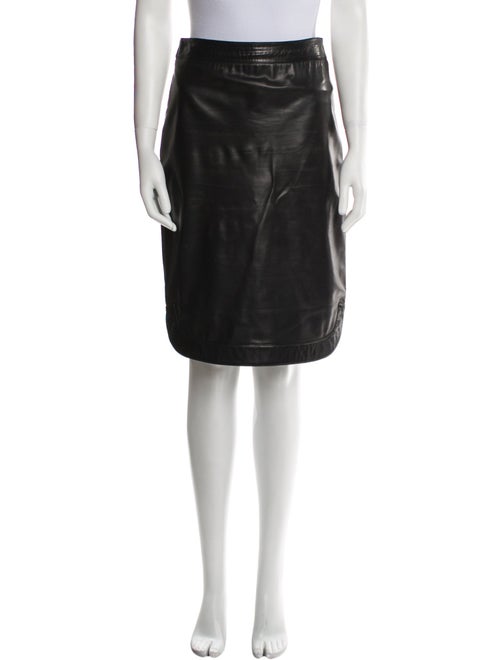 Givenchy Lamb Leather Knee-Length Skirt