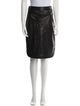 Givenchy Lamb Leather Knee-Length Skirt