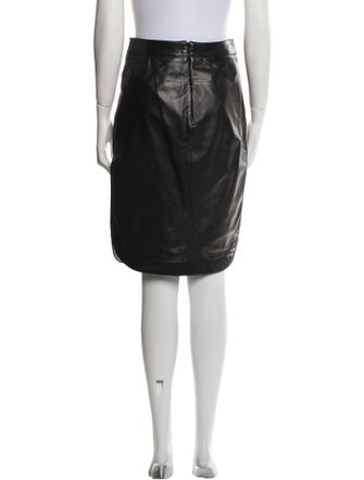 Givenchy Lamb Leather Knee-Length Skirt