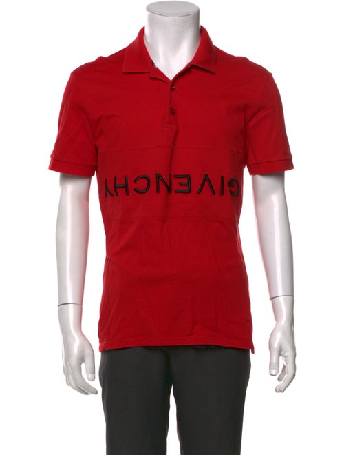 Givenchy Graphic Print V-Neck Polo Shirt