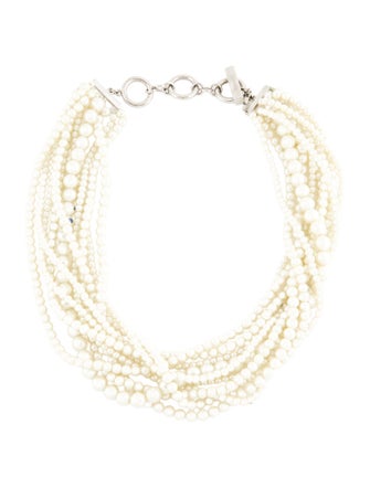 Givenchy Faux Pearl Multistrand Necklace