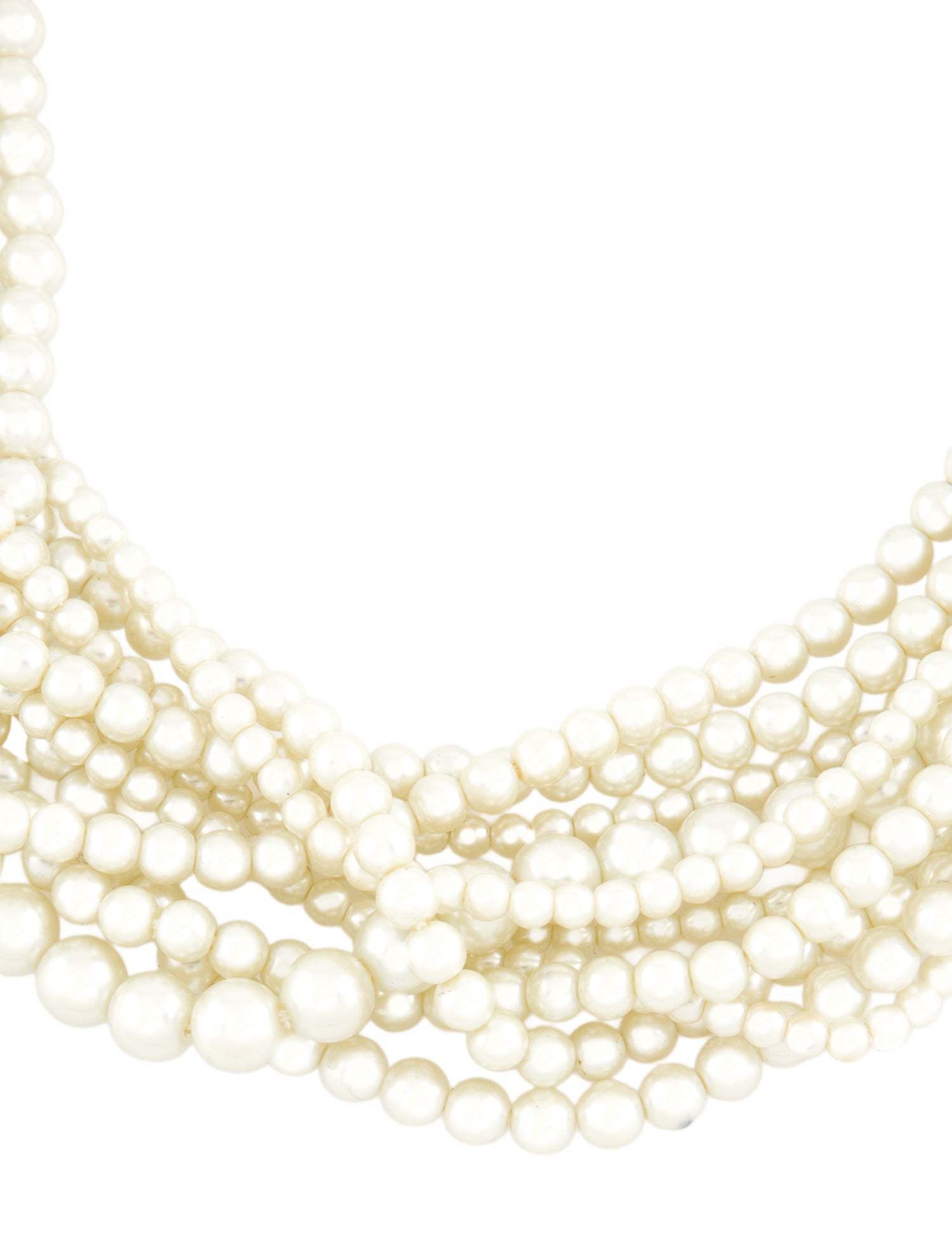 Givenchy Faux Pearl Multistrand Necklace