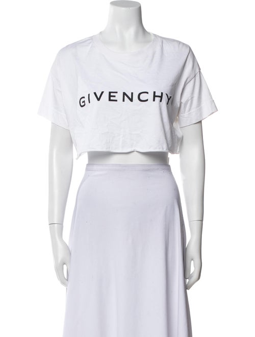 Givenchy Graphic Print Crew Neck Crop Top