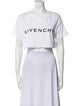 Givenchy Graphic Print Crew Neck Crop Top