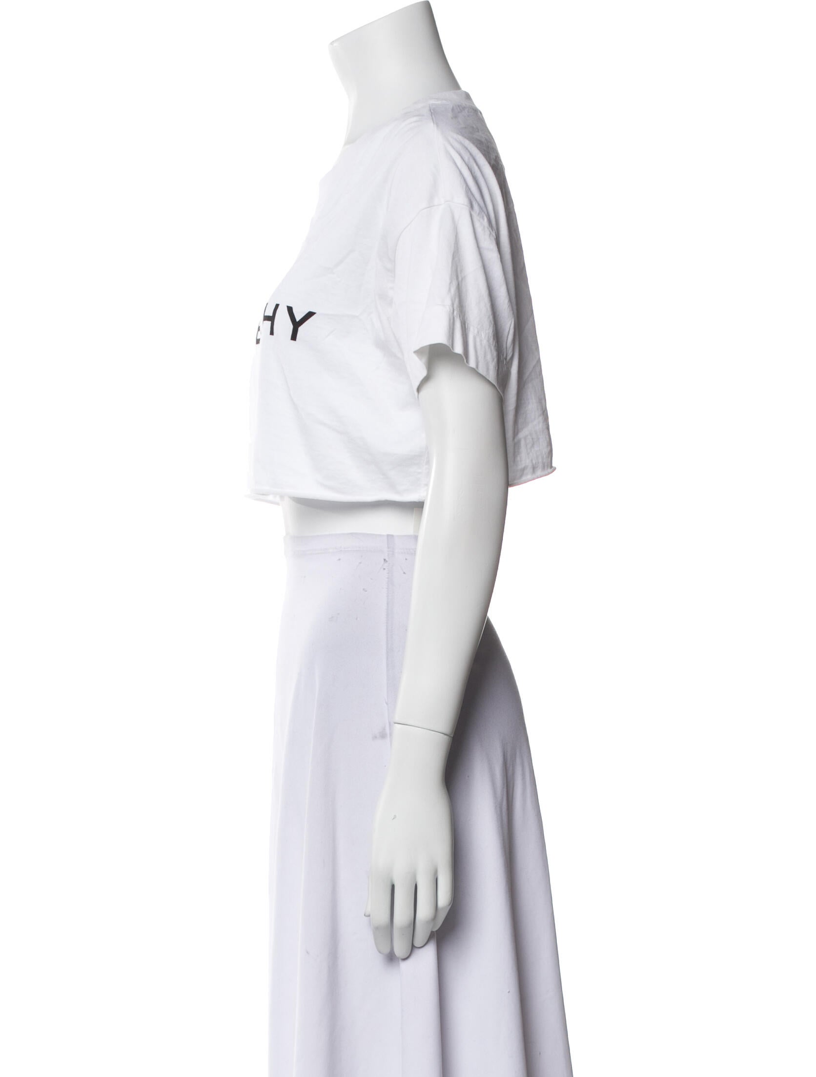 Givenchy Graphic Print Crew Neck Crop Top