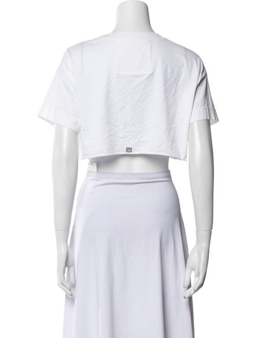 Givenchy Graphic Print Crew Neck Crop Top