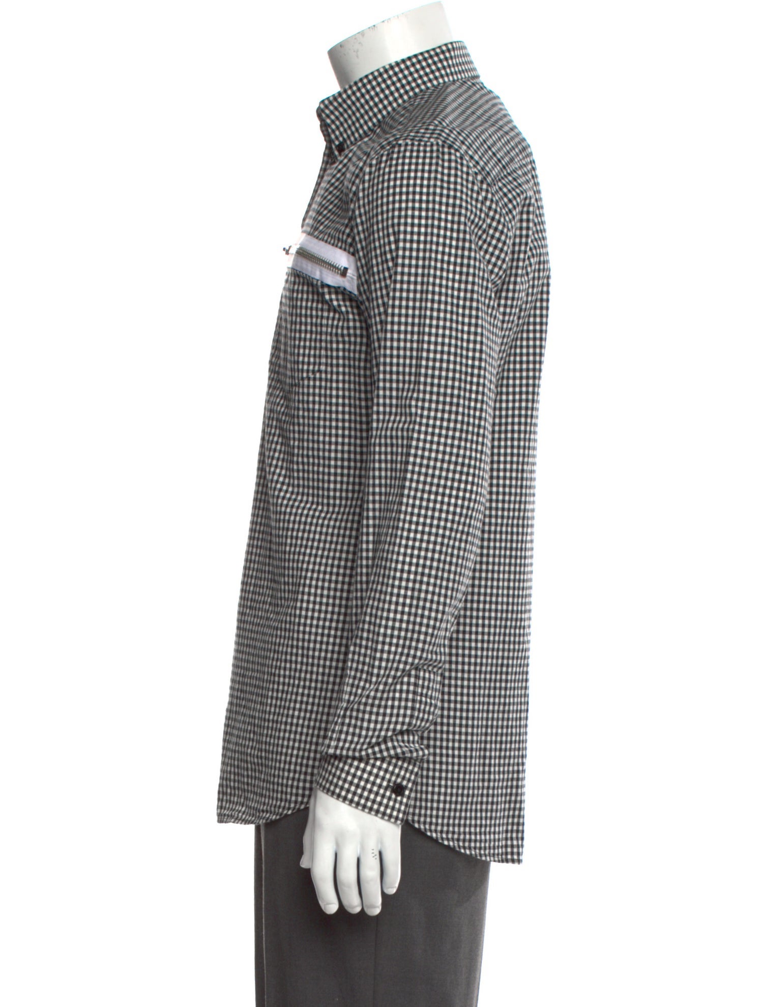 Givenchy Plaid Print Long Sleeve Western Shirt