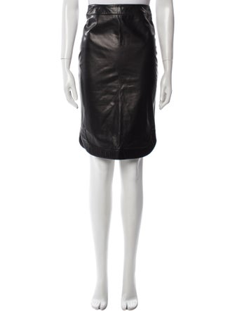 Givenchy Leather Knee-Length Skirt
