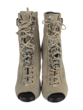 Givenchy Denim Lace-Up Boots